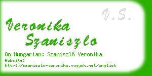 veronika szaniszlo business card